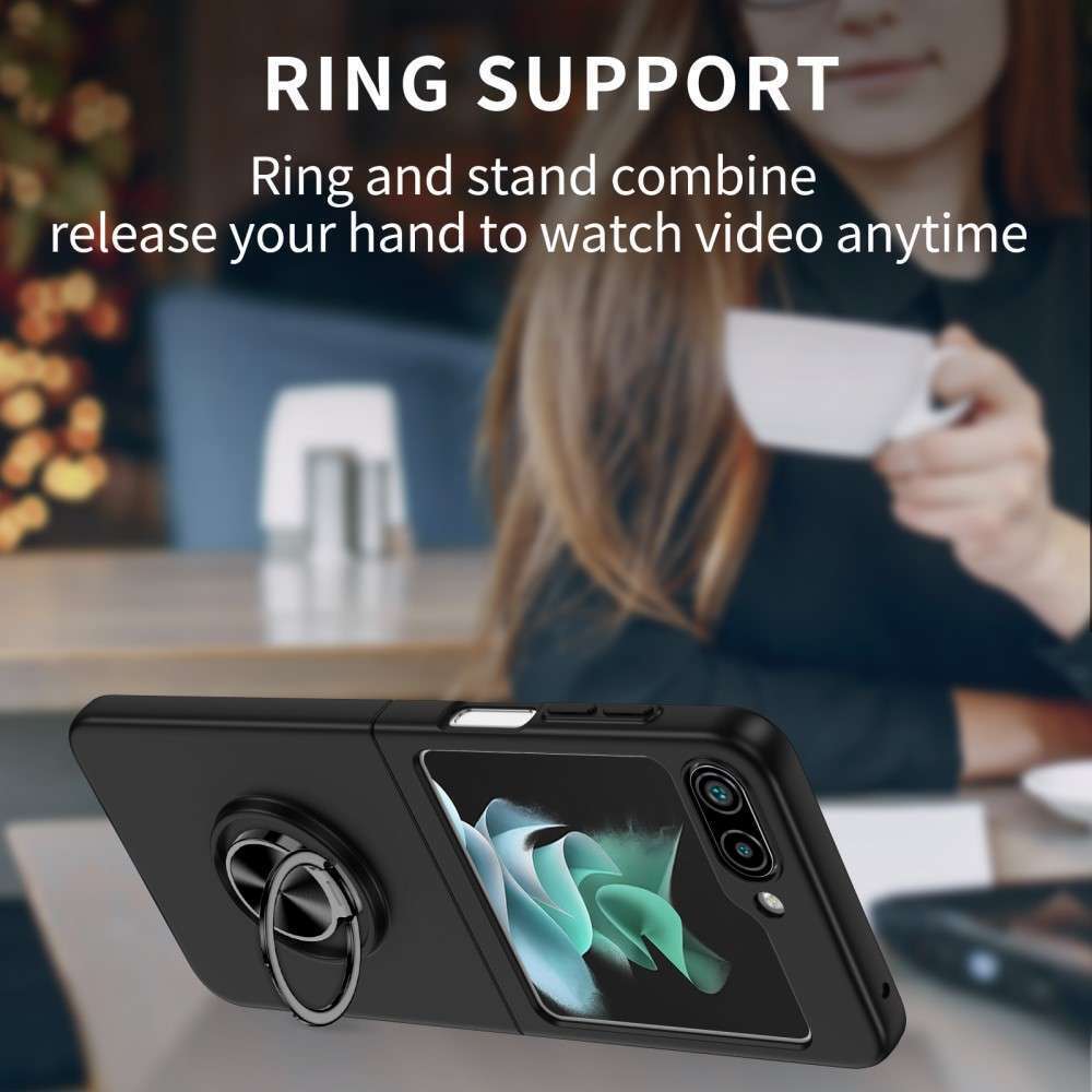 Coque hybride magnétique invisible avec anneau pour Samsung Galaxy Z Flip 6 5G Coque hybride magnétique invisible avec anneau pour Samsung Galaxy Z Flip 6 5G